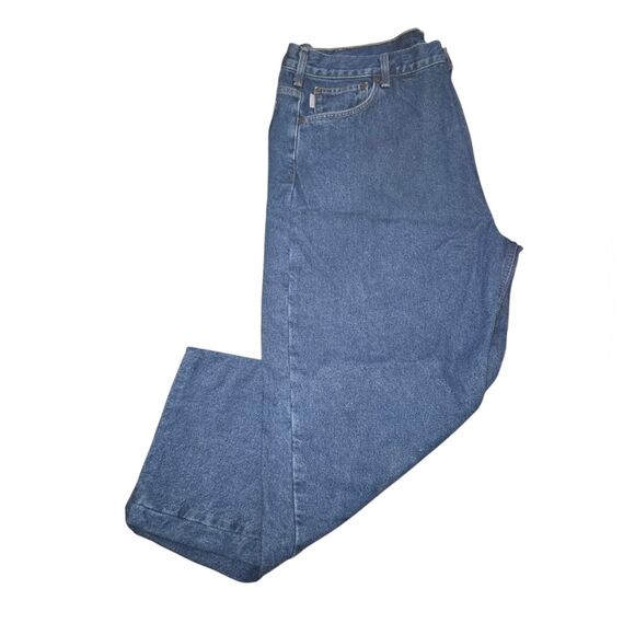 Carhartt B172 Medium Wash Relaxed-Fit Straight-Leg Flannel Lined Jean Sz 42X28.5 - Picture 2 of 11